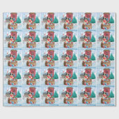 雪縁どの中のコリードッグ ラッピングペーパー (フラット)