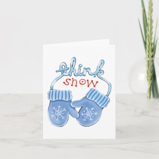 雪考えミトンズ シーズンカード (正面)