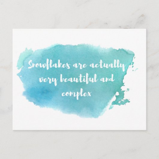 雪自由主義の片はがき ポストカード (正面)