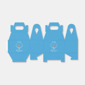 雪興奮ブルーテディベア赤ちゃんシャワー フェイバーボックス (折り畳みなし)