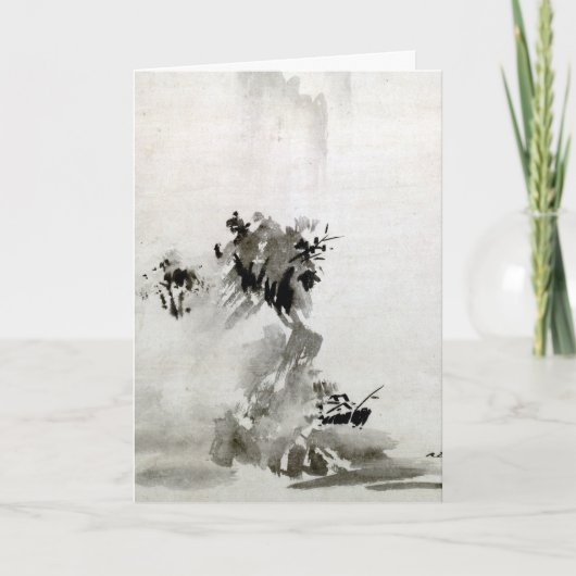 雪舟東洋羽束山水景観ポスター カード (正面)