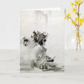 雪舟東洋羽束山水景観ポスター カード (黄色い花)