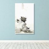 雪舟東洋羽束山水景観 キャンバスプリント (インサイチュ (ウッドフロア))