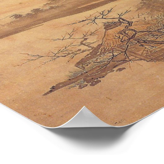 雪舟東洋風景四季 – 春 ポスター (角)