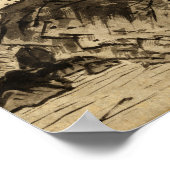 雪舟豊冬の風景。 ポスター (角)