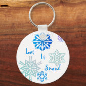 雪色選択の背景 キーホルダー (正面)