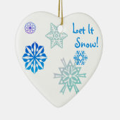 雪色選択の背景 セラミックオーナメント (右)