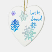 雪色選択の背景 セラミックオーナメント (左)