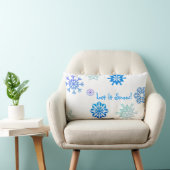 雪色選択の背景 ランバークッション (椅子)