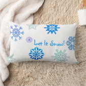 雪色選択の背景 ランバークッション (ブランケット)