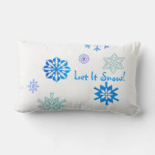 雪色選択の背景 ランバークッション (裏面)