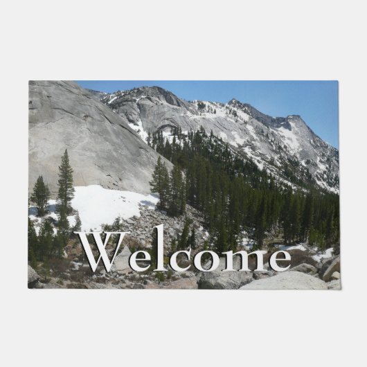 雪花崗岩ドームパノラマアットヨセミテ ドアマット (正面)