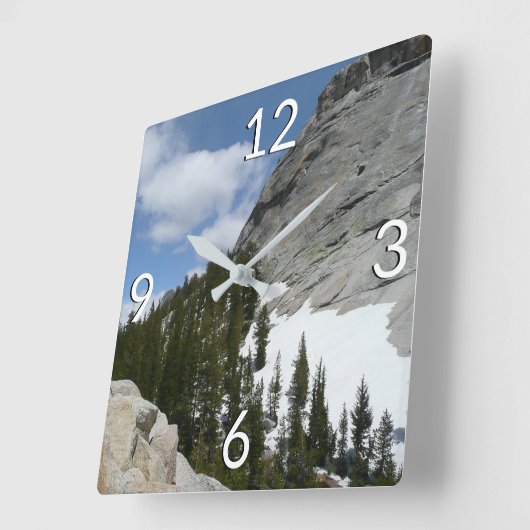 雪花崗岩ドームIIヨセミテ国立公園 スクエア壁時計 (傾斜)