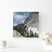 雪花崗岩ドームIIヨセミテ国立公園 スクエア壁時計 (ホーム)
