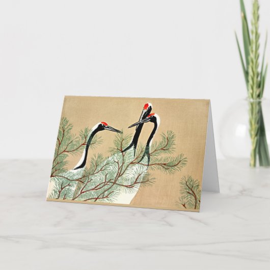 雪花 – 百代ぐさの鶴 カード (正面)