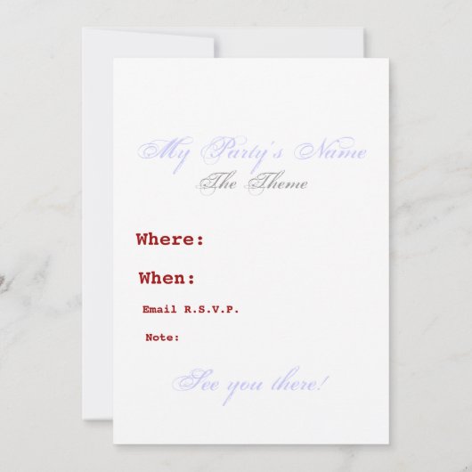 雪芸者 招待状 (裏面)