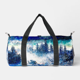 雪芸術的嵐のパイン絵を描ズ ダッフルバッグ