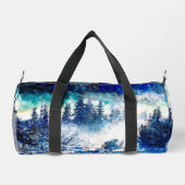 雪芸術的嵐のパイン絵を描ズ ダッフルバッグ (裏面)