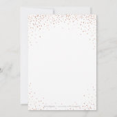 雪芸術的片フェイクバラ金ゴールドクリスマスカード 招待状 (裏面)