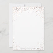 雪芸術的片フェイクバラ金ゴールドクリスマスパーティー 招待状 (裏面)