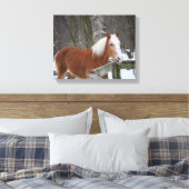 雪荷車を引くの中の馬 キャンバスプリント (インサイチュ (寝室))