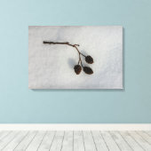 雪落ちた雪 キャンバスプリント (インサイチュ (ウッドフロア))