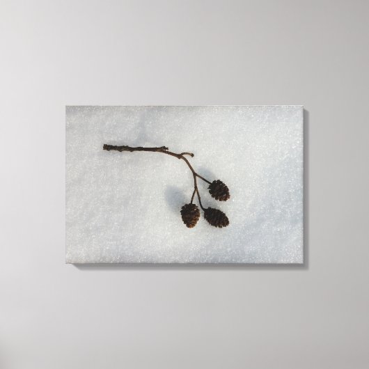 雪落ちた雪 キャンバスプリント (正面)