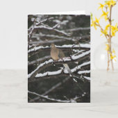 雪解きカードにハト カード (黄色い花)