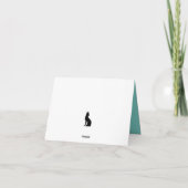 雪解けの中で美しい森の動物がエルク カード (裏面)