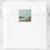 雪解け後、スレスネス橋のセーヌ川 スクエアシール (バッグ)