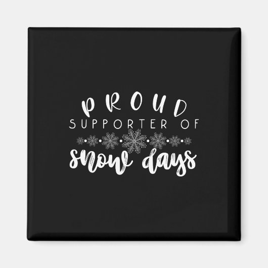 雪誇りを持った日おもしろい先生メリーChr マグネット (正面)