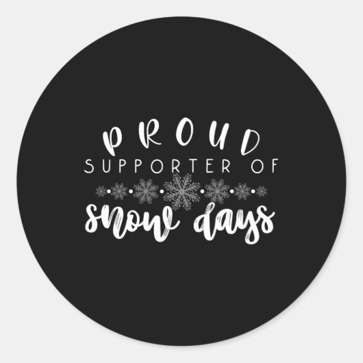 雪誇りを持った日おもしろい先生メリーChr ラウンドシール (正面)