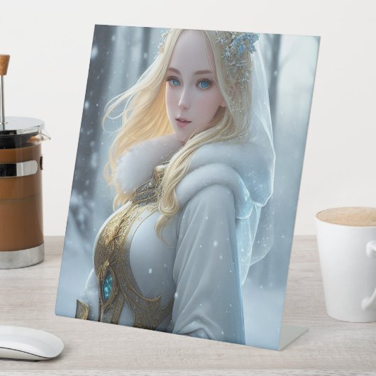 雪誇りを持った日 台座サイン (インサイチュ)