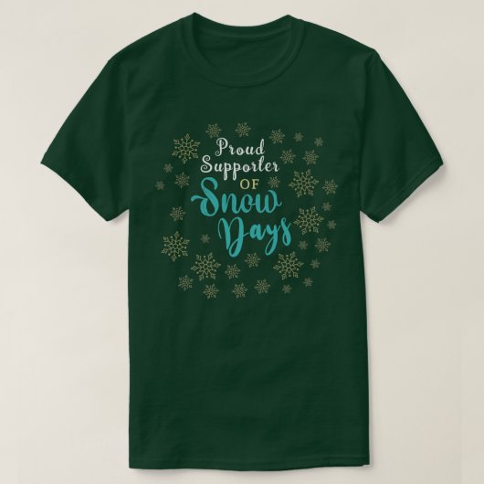 雪誇りを持った日 Tシャツ (デザイン正面)