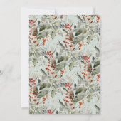 雪豹の赤ちゃん | かわいい北極の冬のベビーシャワー 招待状 (裏面)