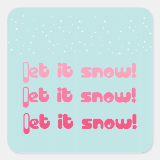雪貼り スクエアシール (正面)