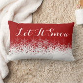 雪赤と白の結晶を降らせろ ランバークッション (ブランケット)