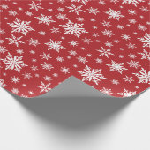 雪赤と白モダン片包み紙 ラッピングペーパー (角)