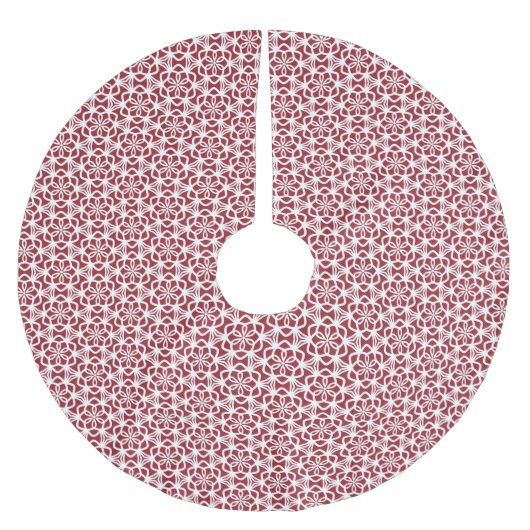 雪赤と白レースのよう片ツリースカート ブラッシュドポリエステルツリースカート (正面)