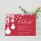 雪赤と白片とクリスマスオーナメント 招待状 (スタンド正面)