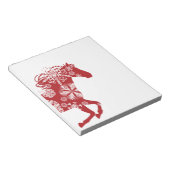 雪赤と白片クリスマスホース ノートパッド (アングル)