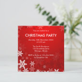 雪赤と白片クリスマス/ホリデーパーティー 招待状 (スタンド正面)