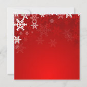 雪赤と白片クリスマス/ホリデーパーティー 招待状 (裏面)