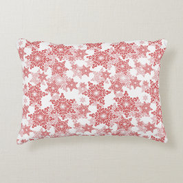 雪赤と白片シームレスパターン アクセントクッション