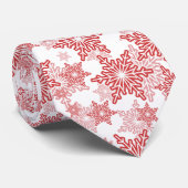 雪赤と白片シームレスパターン ネクタイ (ロール)