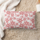 雪赤と白片シームレスパターン ランバークッション (ブランケット)