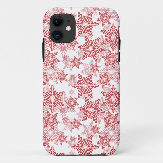 雪赤と白片シームレスパターン Case-Mate iPhoneケース (裏面)