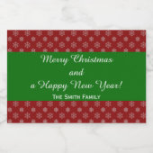 雪赤と白片パターン フードラベル (シングルラベル)