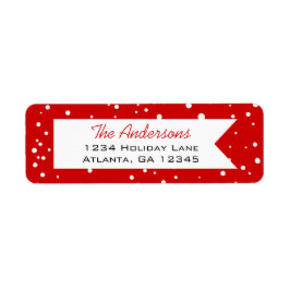 雪赤と白片リッメリートルクリスマス ラベル