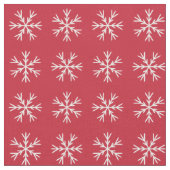 雪赤と白片模様布 ファブリック (クローズアップ)